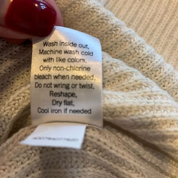 Sonoma Oatmeal Colored Mock Turtleneck Sweater - Picture 6 of 6